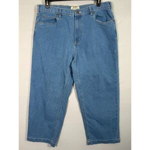 Duke Authentic Fit Men Blue Straight‎ Leg Jeans 36x24.5
